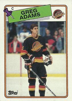 #162 Greg Adams - Vancouver Canucks - 1988-89 Topps Hockey