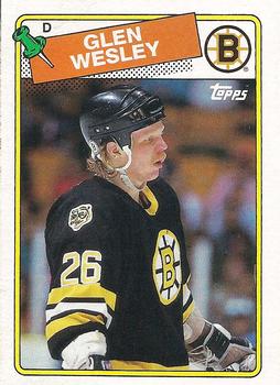 #166 Glen Wesley - Boston Bruins - 1988-89 Topps Hockey