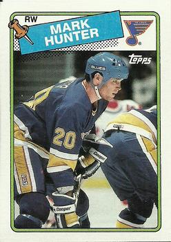#187 Mark Hunter - St. Louis Blues - 1988-89 Topps Hockey