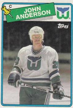#190 John Anderson - Hartford Whalers - 1988-89 Topps Hockey