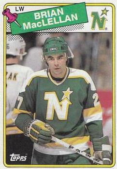 #193 Brian MacLellan - Minnesota North Stars - 1988-89 Topps Hockey