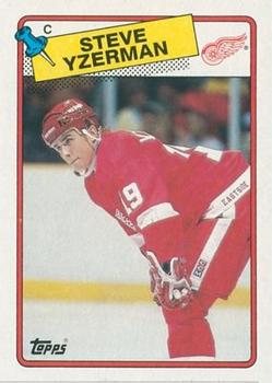 #196 Steve Yzerman - Detroit Red Wings - 1988-89 Topps Hockey