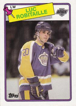 #124 Luc Robitaille - Los Angeles Kings - 1988-89 Topps Hockey