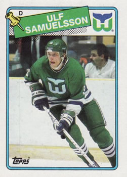 #136 Ulf Samuelsson - Hartford Whalers - 1988-89 Topps Hockey