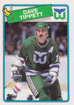#85 Dave Tippett - Hartford Whalers - 1988-89 Topps Hockey