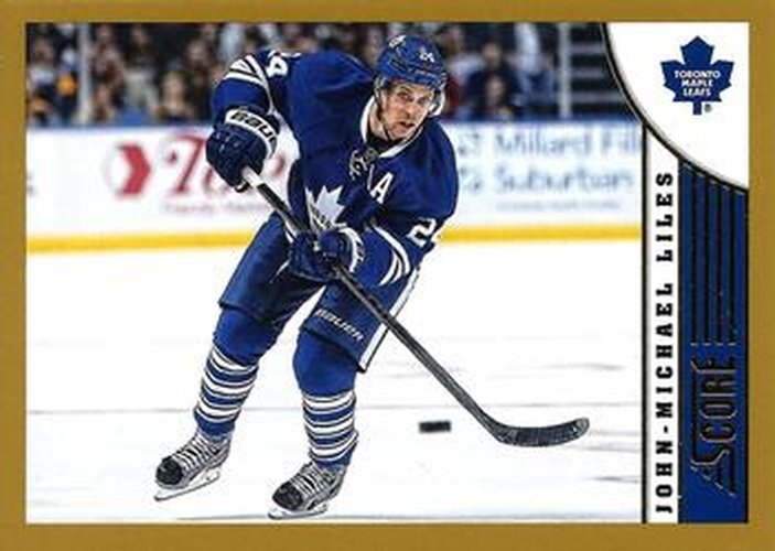 #487 John-Michael Liles - Toronto Maple Leafs - 2013-14 Score - Gold Hockey
