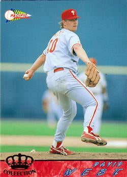 #489 David West - Philadelphia Phillies - 1994 Pacific Baseball