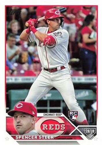 #489 Spencer Steer - Cincinnati Reds - 2023 Topps Baseball