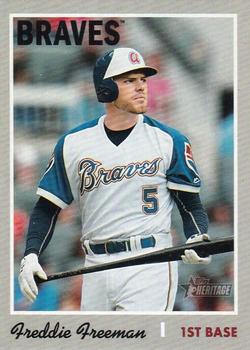 #489b Freddie Freeman - Atlanta Braves - 2019 Topps Heritage Baseball