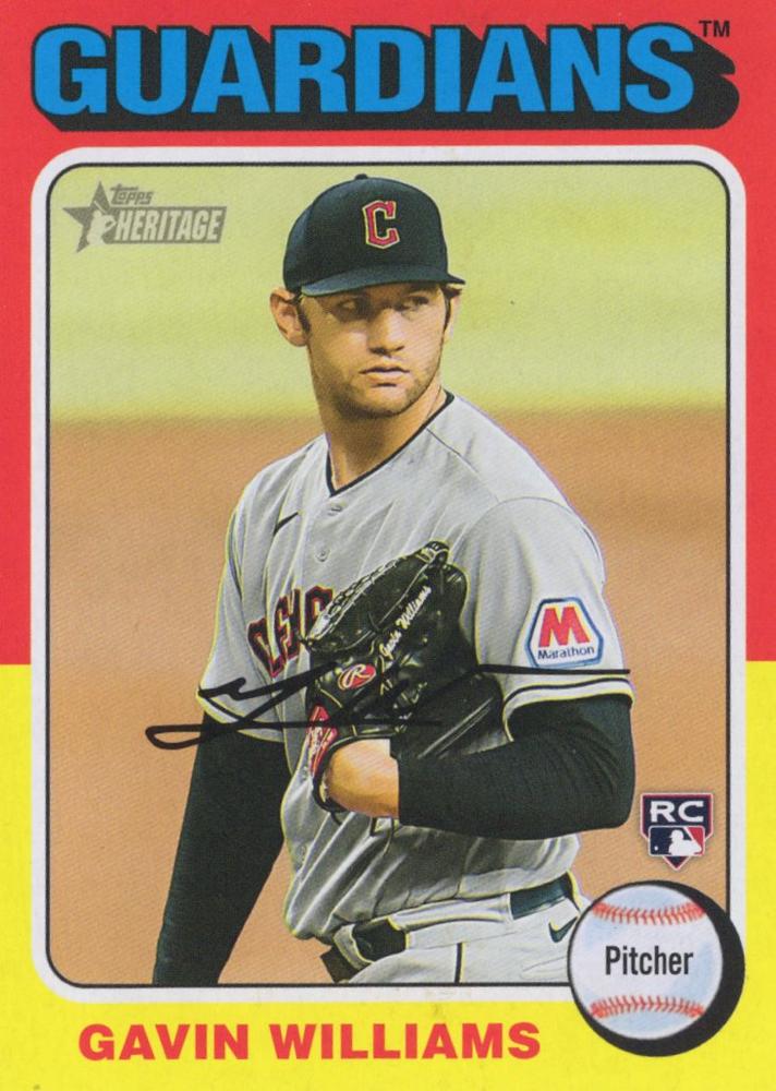 #489b Gavin Williams - Cleveland Guardians - 2024 Topps Heritage Baseball