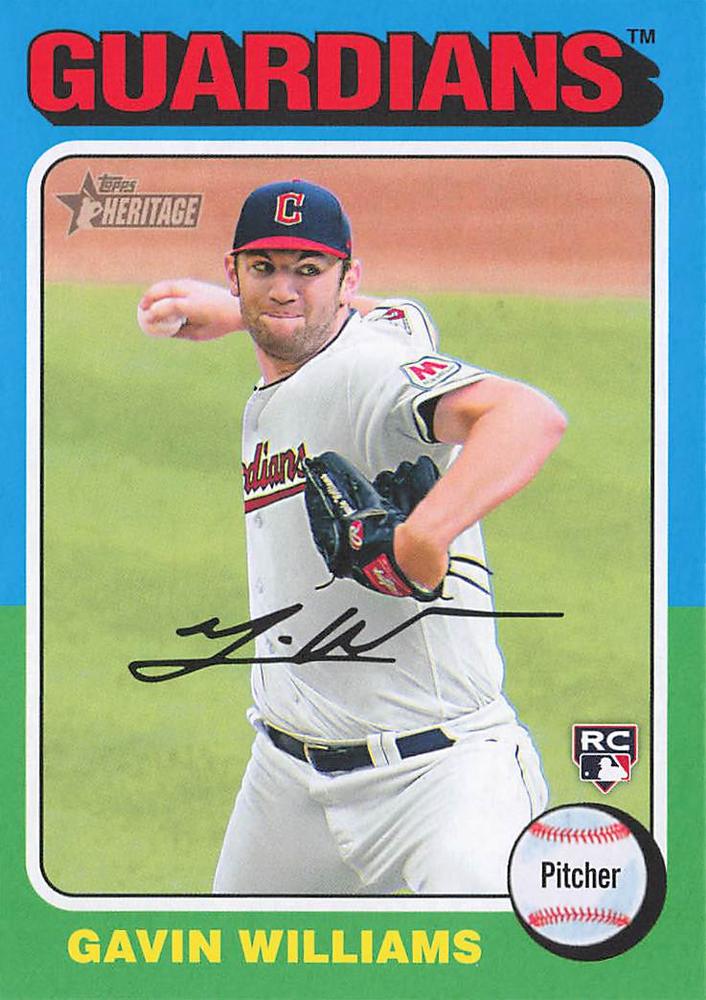 #489c Gavin Williams - Cleveland Guardians - 2024 Topps Heritage Baseball