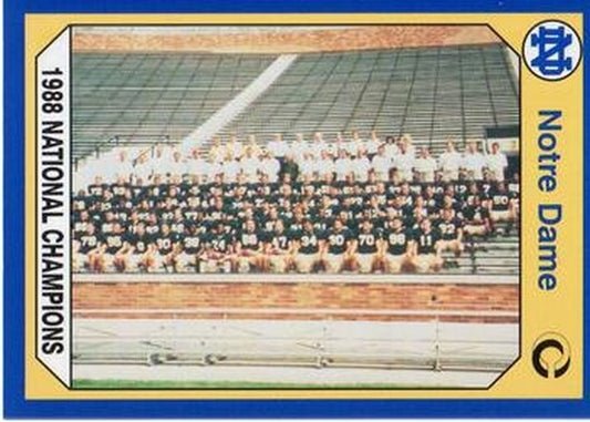 #48 1988 National Champions - Notre Dame Fighting Irish - 1990 Collegiate Collection Notre Dame Football