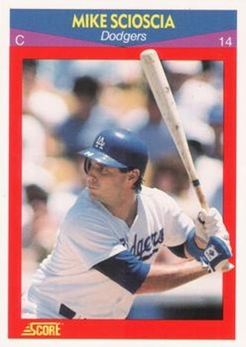 #48 Mike Scioscia - Los Angeles Dodgers - 1990 Score 100 Superstars Baseball