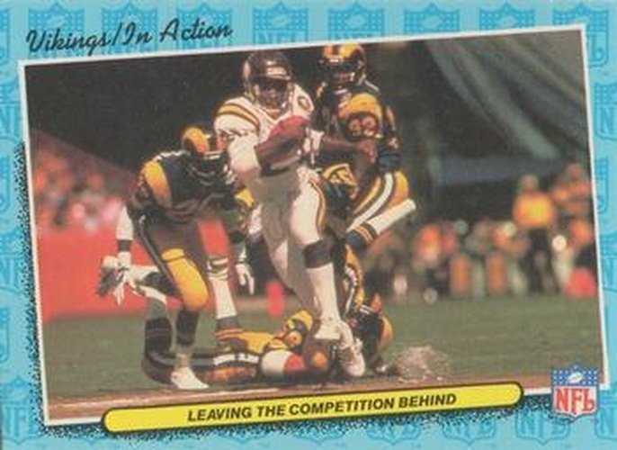 #48 Vikings In Action 1986 schedule - Minnesota Vikings - 1986 Fleer Team Action Football