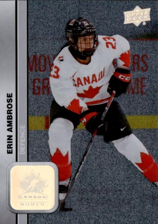 #48 Erin Ambrose - Canada - 2023 Upper Deck Team Canada Juniors - Patterned Foilboard Hockey