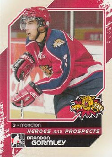 #48 Brandon Gormley - Moncton Wildcats - 2010-11 In The Game Heroes and Prospects Hockey