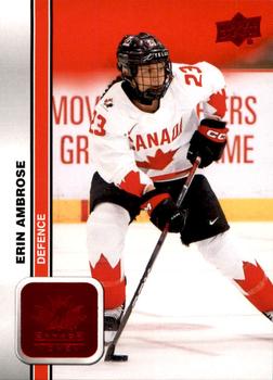 #48 Erin Ambrose - Canada - 2023 Upper Deck Team Canada Juniors - Red Foil Hockey