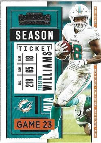 #48 Preston Williams - Miami Dolphins - 2020 Panini Contenders Football
