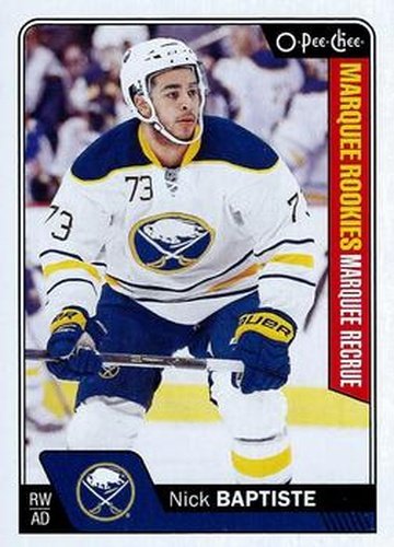 #708 Nick Baptiste - Buffalo Sabres - 2016-17 O-Pee-Chee Update Hockey