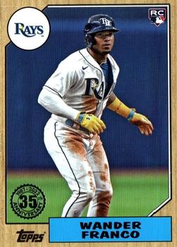 #87TBU-48 Wander Franco - Tampa Bay Rays - 2022 Topps Update - 1987 Topps Baseball 35th Anniversary Baseball