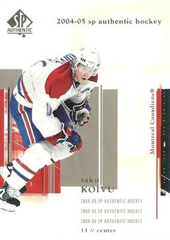 #48 Saku Koivu - Montreal Canadiens - 2004-05 SP Authentic Hockey