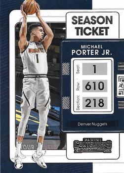 #48 Michael Porter Jr. - Denver Nuggets - 2021-22 Panini Contenders Basketball