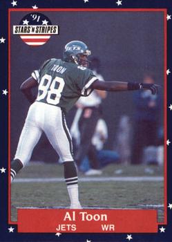 #48 Al Toon - New York Jets - 1991 Fleer Stars 'n Stripes Football