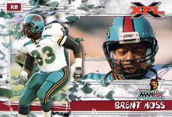 #48 Brent Moss - Memphis Maniax - 2001 Topps XFL Football