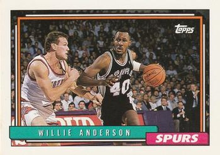 #48 Willie Anderson - San Antonio Spurs - 1992-93 Topps Basketball