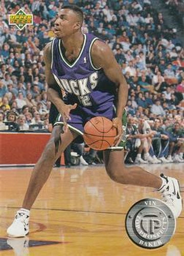 #490 Vin Baker - Milwaukee Bucks - 1993-94 Upper Deck Basketball