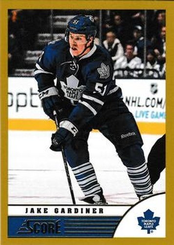 #490 Jake Gardiner - Toronto Maple Leafs - 2013-14 Score - Gold Hockey