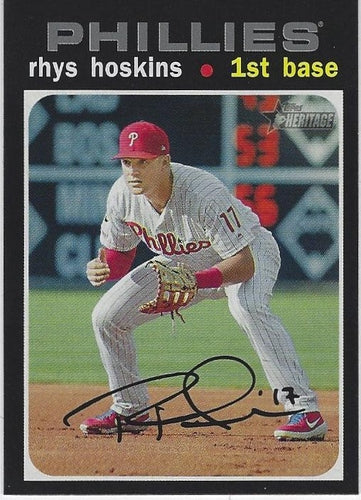 #490b Rhys Hoskins - Philadelphia Phillies - 2020 Topps Heritage Baseball