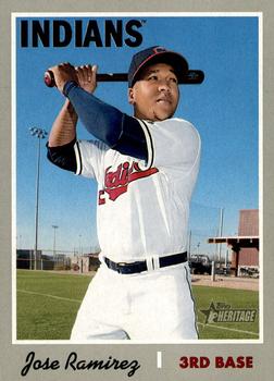 #491 Jose Ramirez - Cleveland Indians - 2019 Topps Heritage Baseball