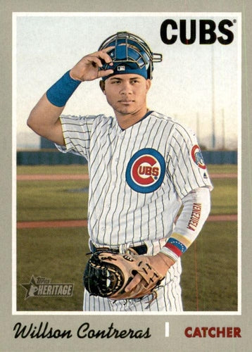 #492 Willson Contreras - Chicago Cubs - 2019 Topps Heritage Baseball