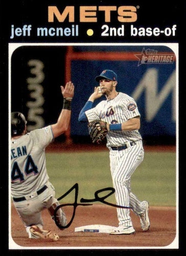 #492 Jeff McNeil - New York Mets - 2020 Topps Heritage Baseball