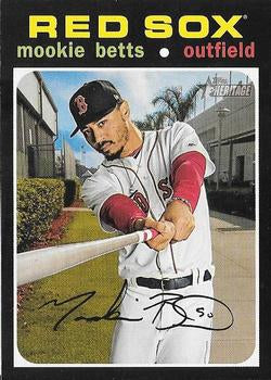 #493 Mookie Betts - Boston Red Sox - 2020 Topps Heritage Baseball