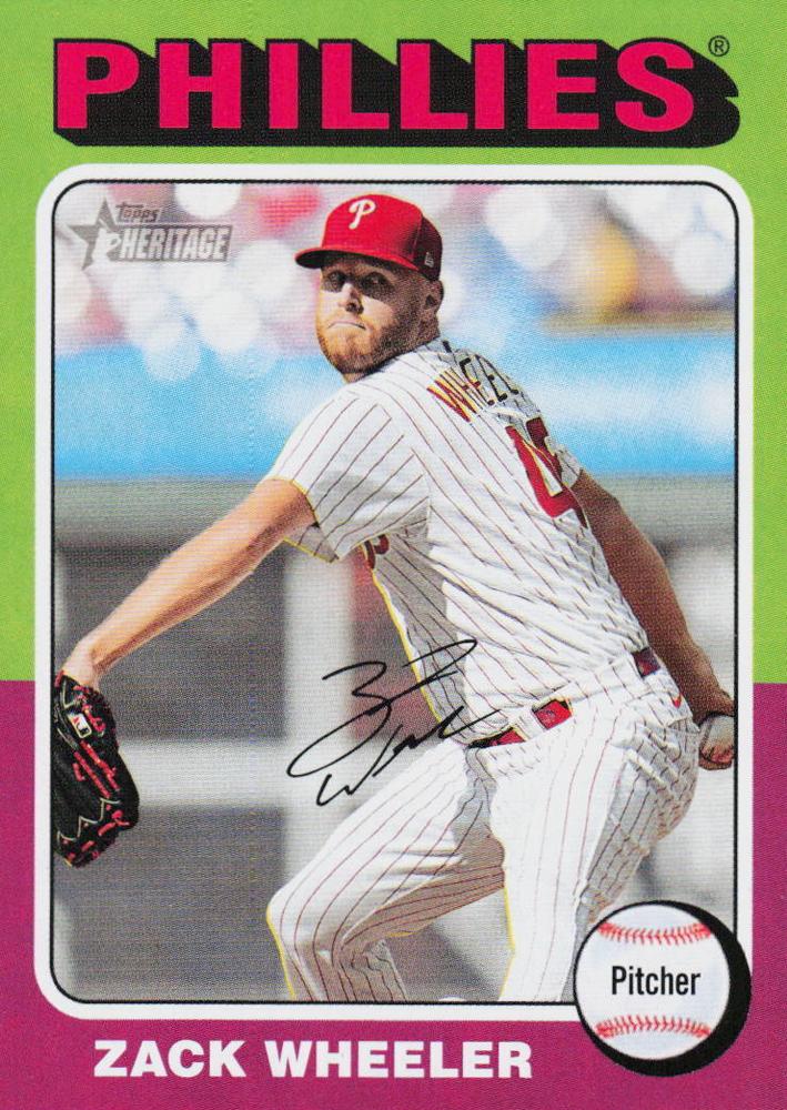 #493 Zack Wheeler - Philadelphia Phillies - 2024 Topps Heritage Baseball