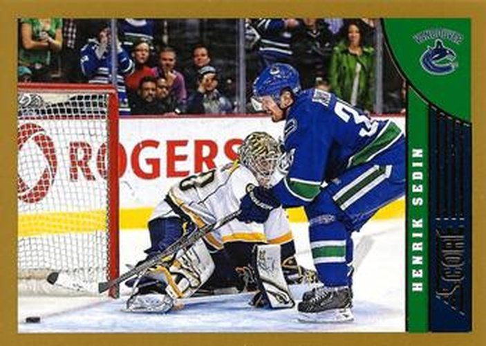 #494 Henrik Sedin - Vancouver Canucks - 2013-14 Score - Gold Hockey