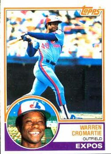 #495 Warren Cromartie - Montreal Expos - 1983 Topps Baseball