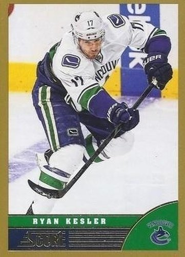 #496 Ryan Kesler - Vancouver Canucks - 2013-14 Score - Gold Hockey