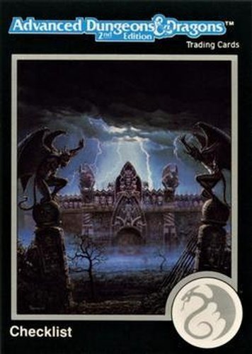 #496 Checklist 11 - 418-457 - 1991 TSR Advanced Dungeons & Dragons - Silver