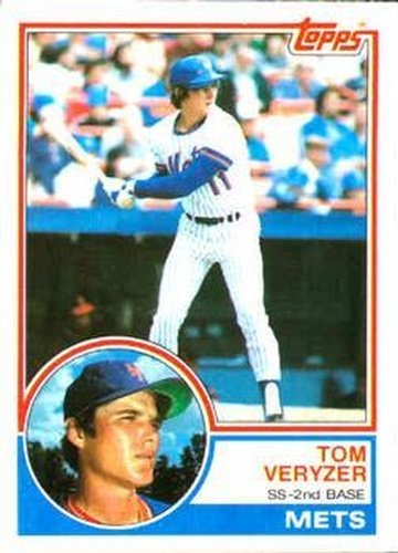 #496 Tom Veryzer - New York Mets - 1983 Topps Baseball