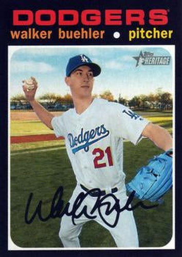 #496 Walker Buehler - Los Angeles Dodgers - 2020 Topps Heritage Baseball