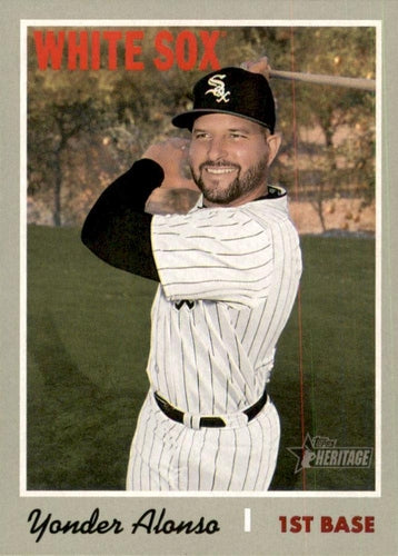 #497 Yonder Alonso - Chicago White Sox - 2019 Topps Heritage Baseball