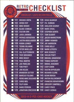 #497 Checklist: 101-200 - 2013-14 O-Pee-Chee - Retro Hockey