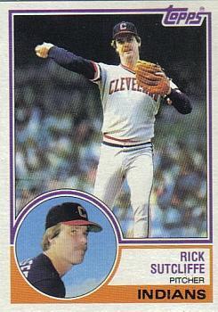 #497 Rick Sutcliffe - Cleveland Indians - 1983 Topps Baseball