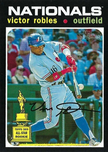 #497b Victor Robles - Washington Nationals - 2020 Topps Heritage Baseball