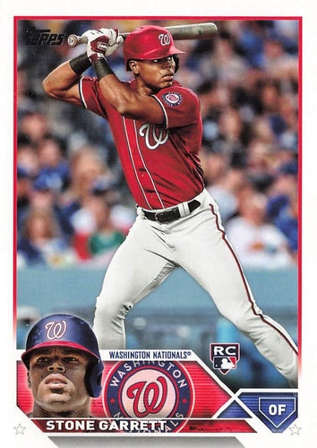 #498 Stone Garrett - Washington Nationals - 2023 Topps Baseball