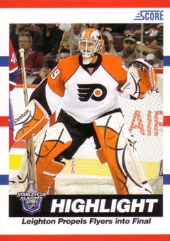 #498 Michael Leighton - Philadelphia Flyers - 2010-11 Score Hockey