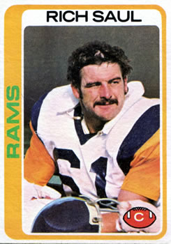 #498 Rich Saul - Los Angeles Rams - 1978 Topps Football